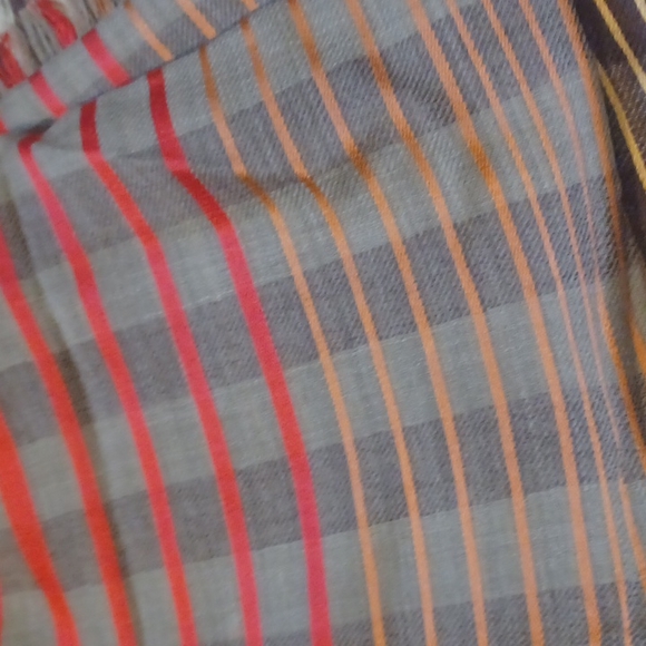 NWT Ahujasons Fashion Fringed Sage Plaid Oversized Scarf - Picture 3 of 6